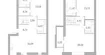 Дворівнева 174,1 м2